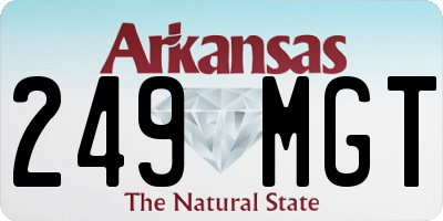 AR license plate 249MGT