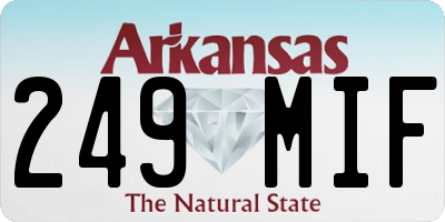 AR license plate 249MIF