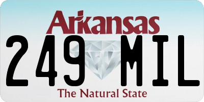 AR license plate 249MIL