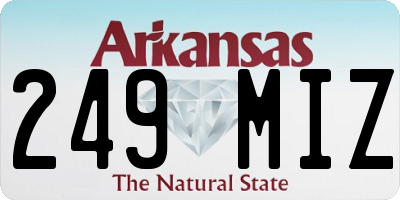 AR license plate 249MIZ