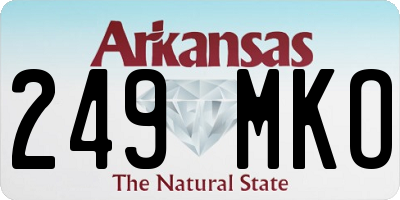 AR license plate 249MKO
