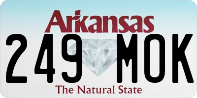 AR license plate 249MOK