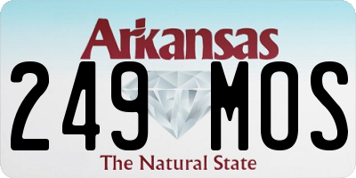 AR license plate 249MOS