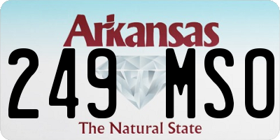 AR license plate 249MSO