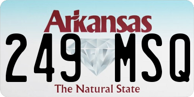 AR license plate 249MSQ