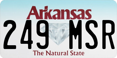 AR license plate 249MSR