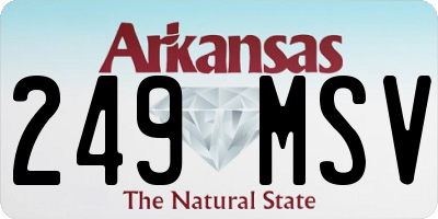 AR license plate 249MSV