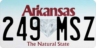 AR license plate 249MSZ