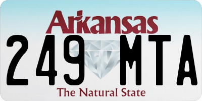 AR license plate 249MTA