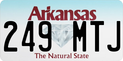 AR license plate 249MTJ