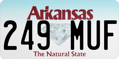 AR license plate 249MUF