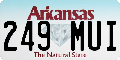 AR license plate 249MUI
