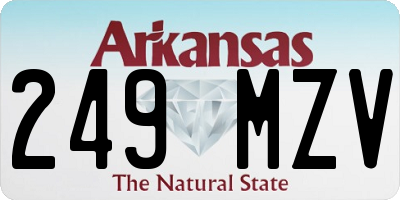 AR license plate 249MZV