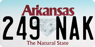 AR license plate 249NAK