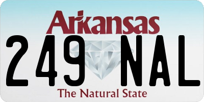 AR license plate 249NAL