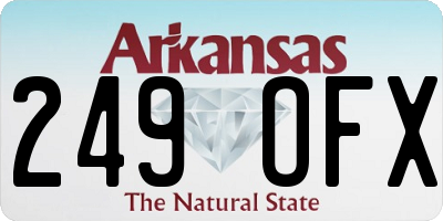 AR license plate 249OFX