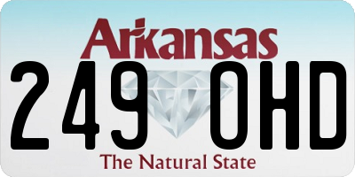AR license plate 249OHD