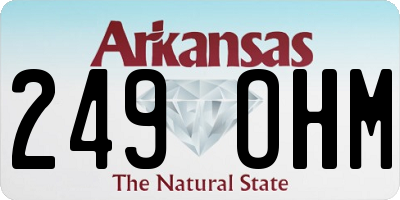 AR license plate 249OHM