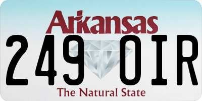 AR license plate 249OIR