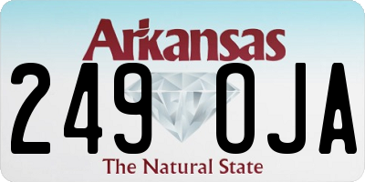AR license plate 249OJA