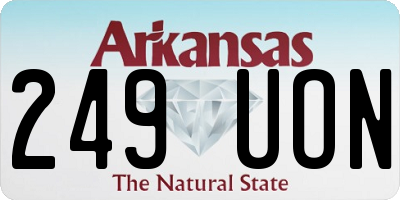 AR license plate 249UON