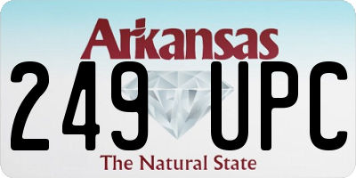 AR license plate 249UPC