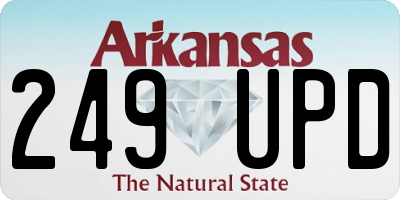 AR license plate 249UPD