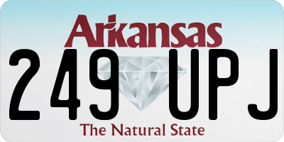 AR license plate 249UPJ