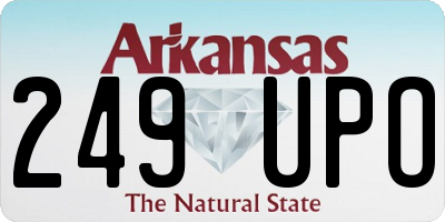 AR license plate 249UPO
