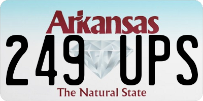 AR license plate 249UPS
