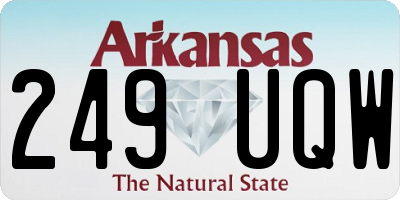 AR license plate 249UQW