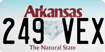 AR license plate 249VEX