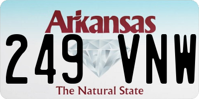 AR license plate 249VNW
