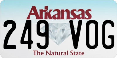 AR license plate 249VOG