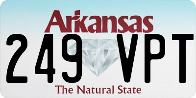AR license plate 249VPT