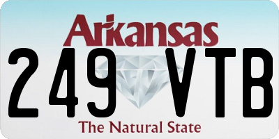 AR license plate 249VTB