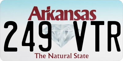 AR license plate 249VTR