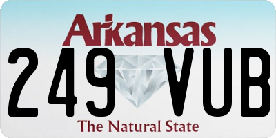 AR license plate 249VUB