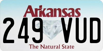 AR license plate 249VUD
