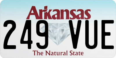 AR license plate 249VUE