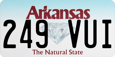AR license plate 249VUI
