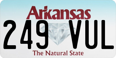 AR license plate 249VUL
