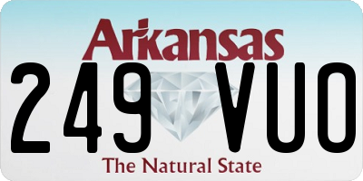 AR license plate 249VUO