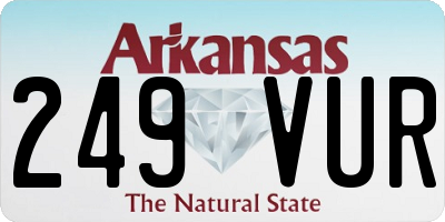 AR license plate 249VUR