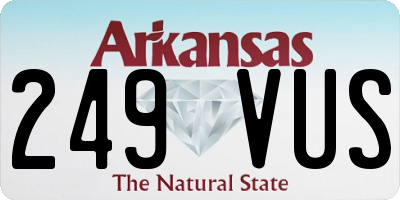 AR license plate 249VUS