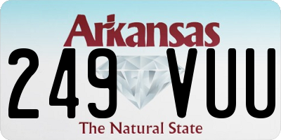 AR license plate 249VUU