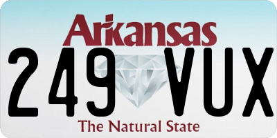 AR license plate 249VUX