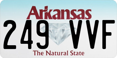 AR license plate 249VVF