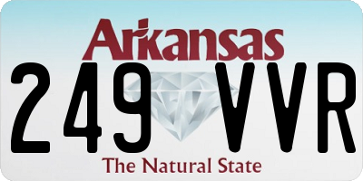 AR license plate 249VVR