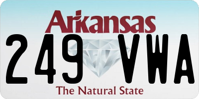 AR license plate 249VWA